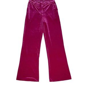 Six Fifty Womens Wide Leg Pants Size Medium Bright Fuchsia Velvet